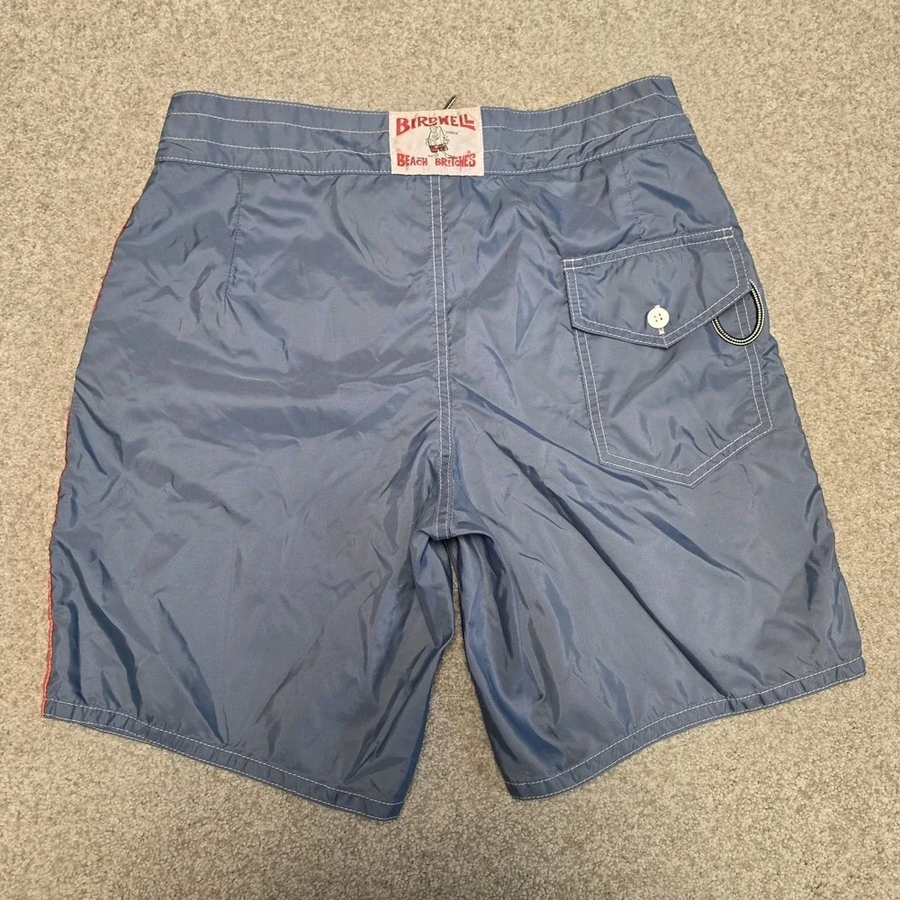 Birdwell Beach Britches 311 Board Shorts Mens 31 Blue Red White USA Made Surf